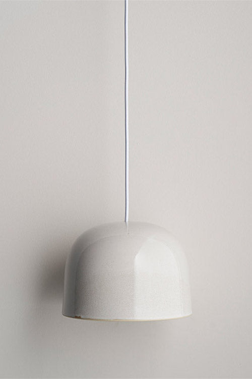 Large white top dome pendant light