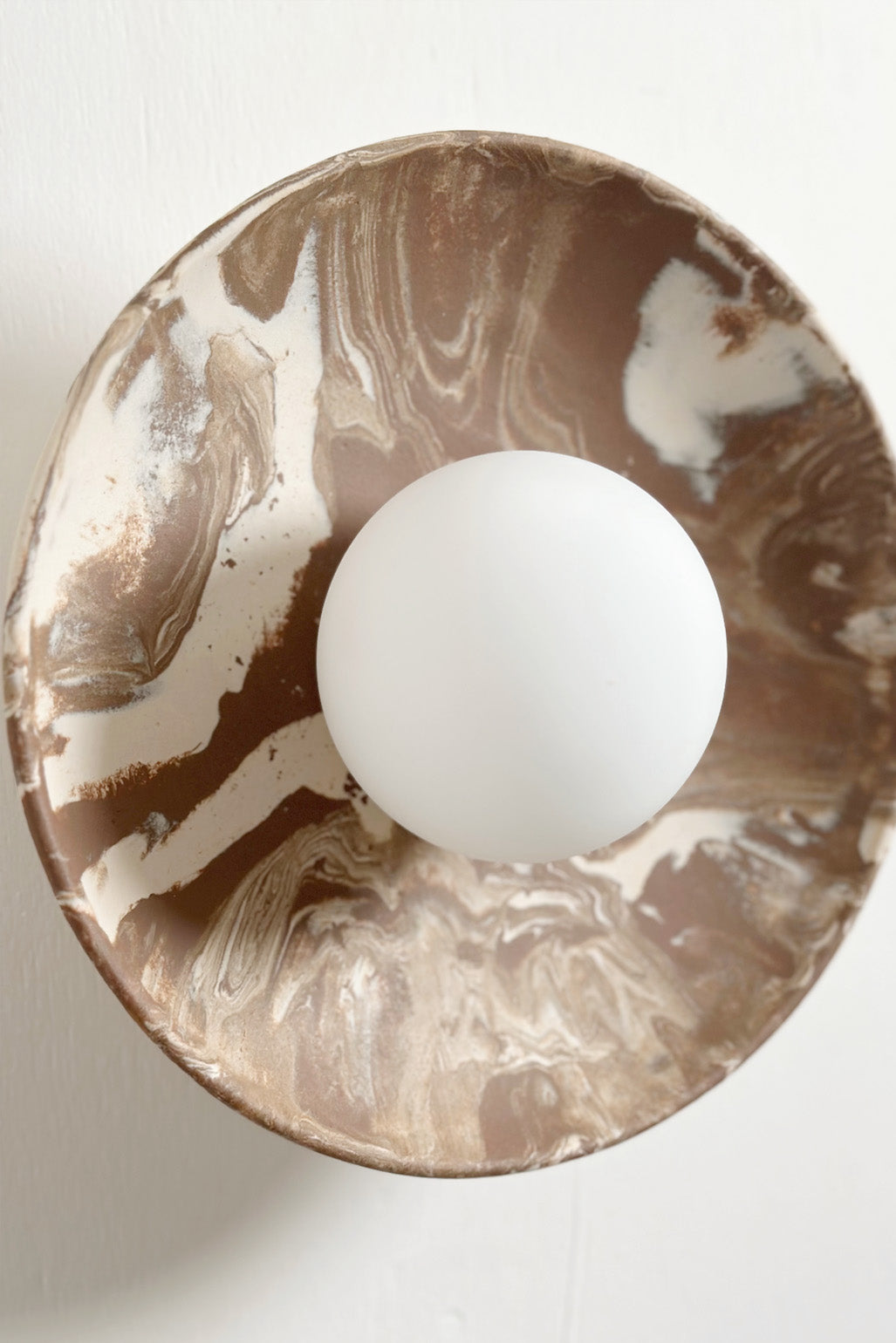 Ceramic Wall Dish Sconce Light / One Made #10