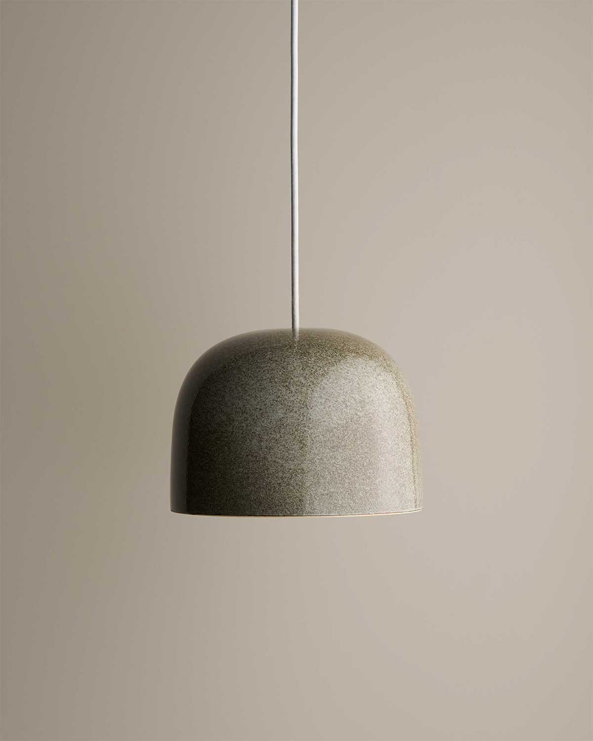 Small Ceramic Pendant Bell Light / Rivergum