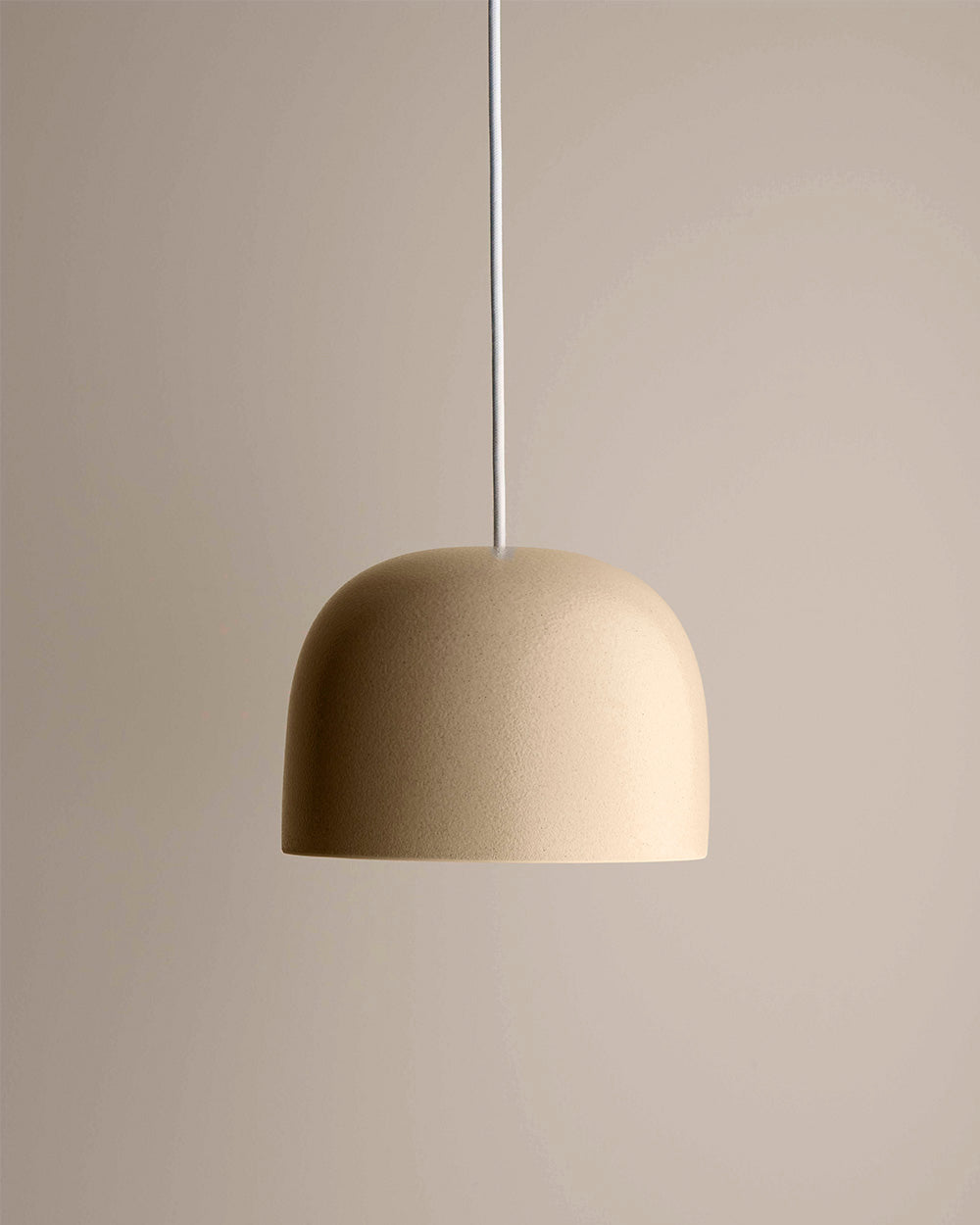 Small Ceramic Pendant Bell Light / Sand