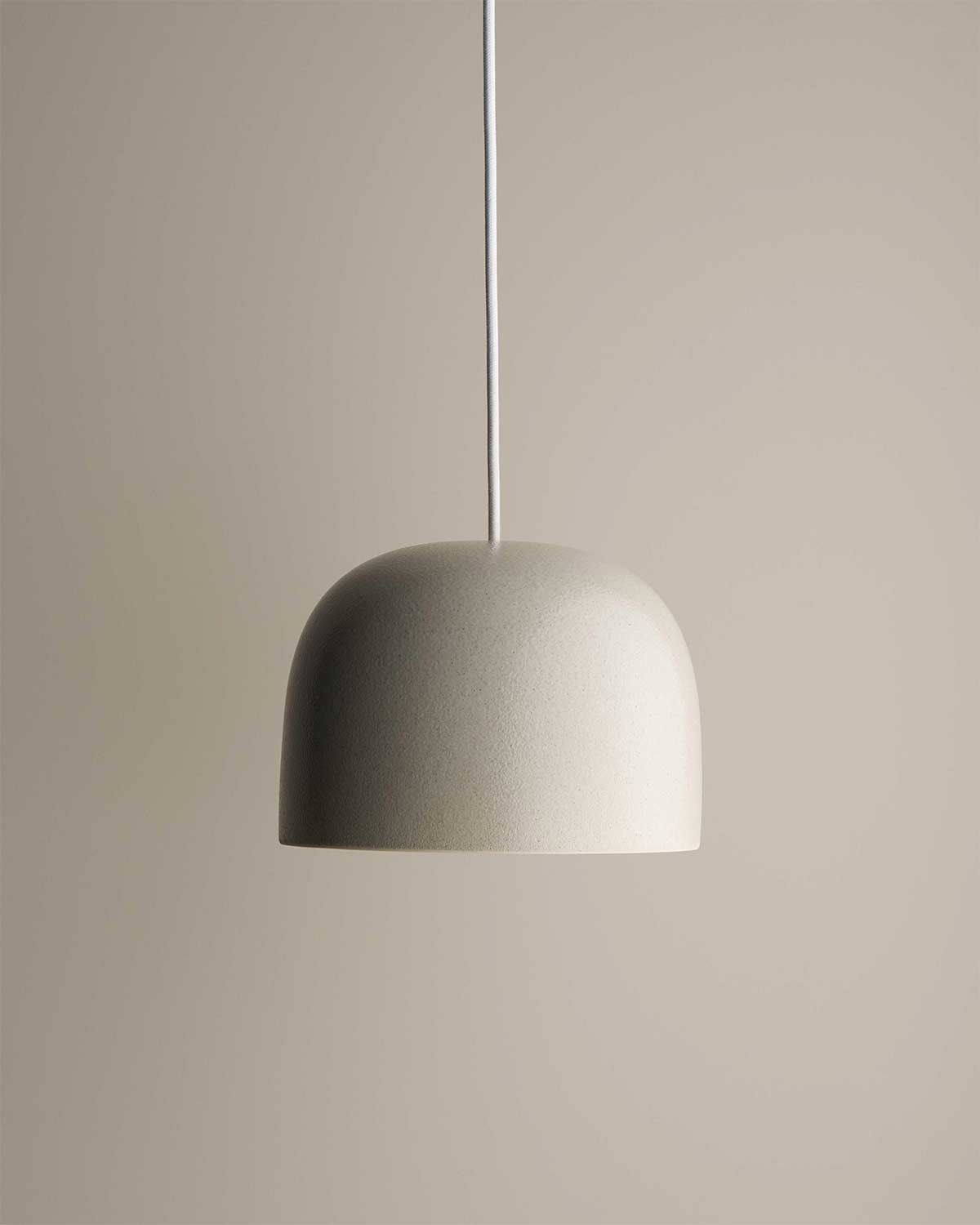 Small Ceramic Pendant Bell Light / Shale