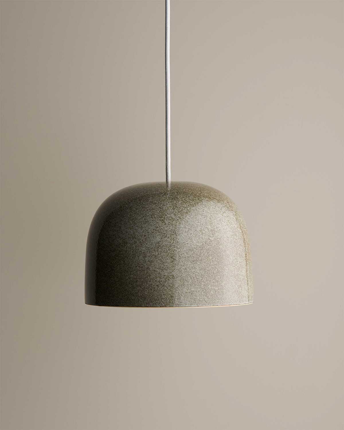 Large Ceramic Pendant Bell Light / Rivergum