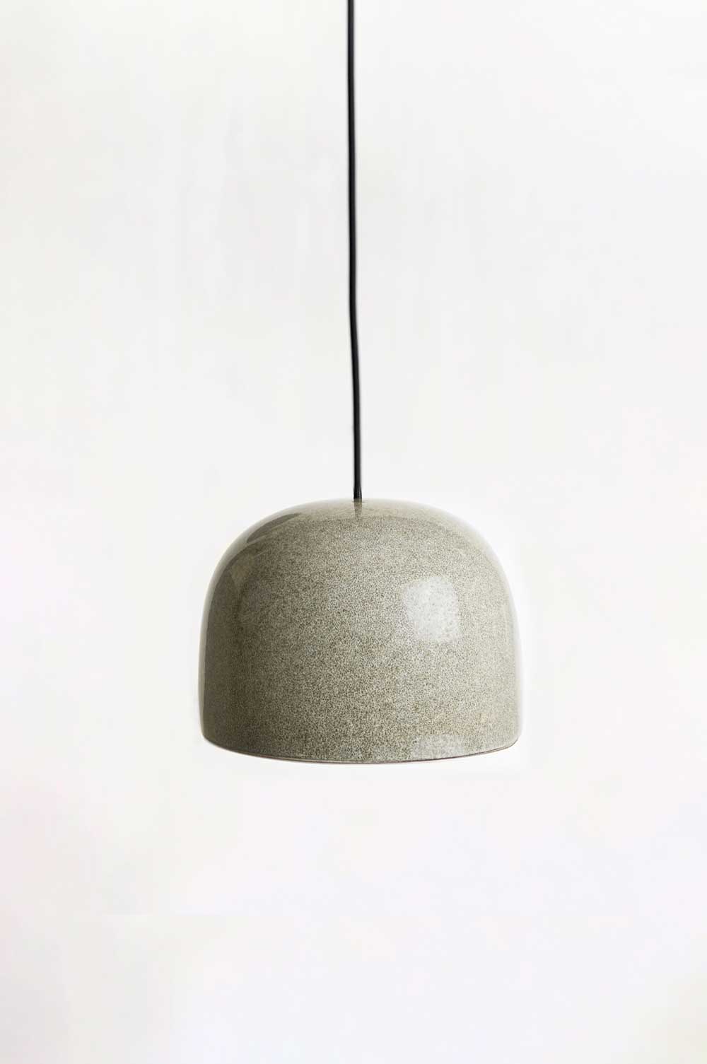Small Ceramic Pendant Bell Light / Rivergum
