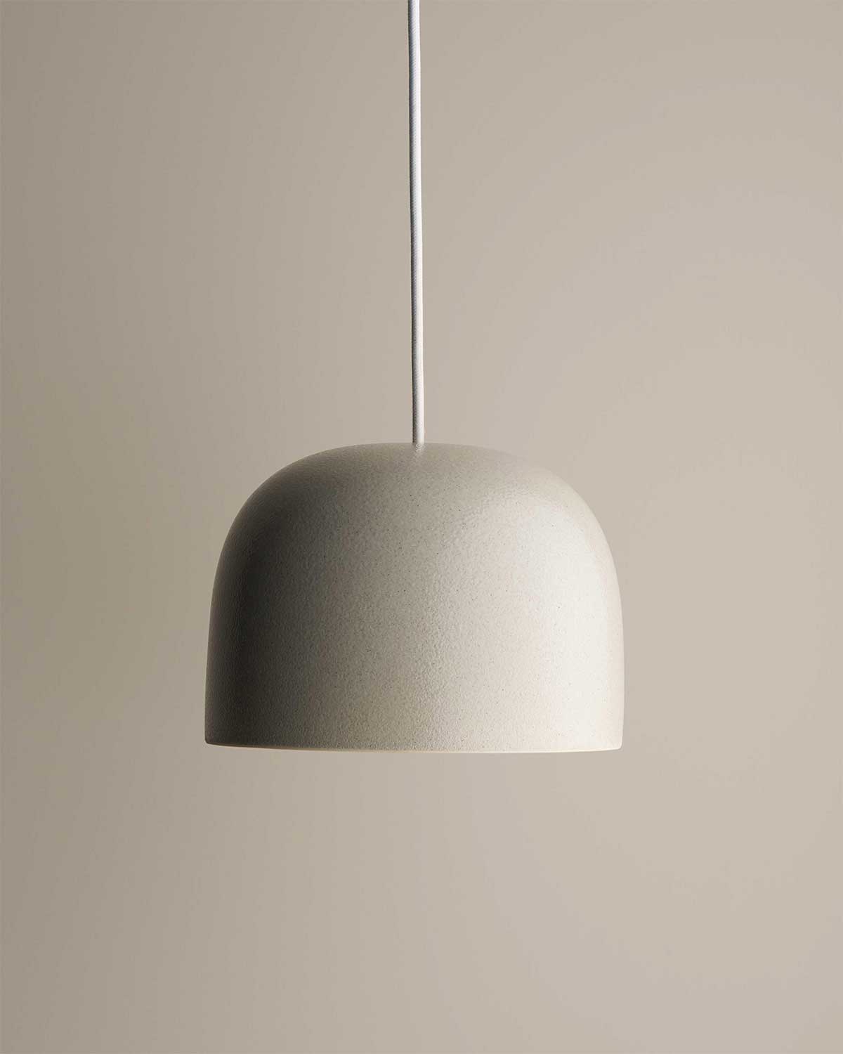 Large Ceramic Pendant Bell Light / Shale