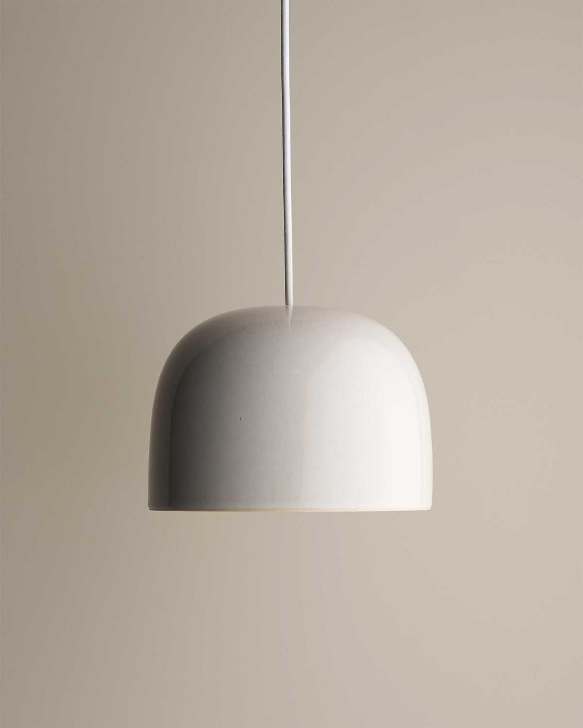 Large Ceramic Pendant Bell Light / Coast