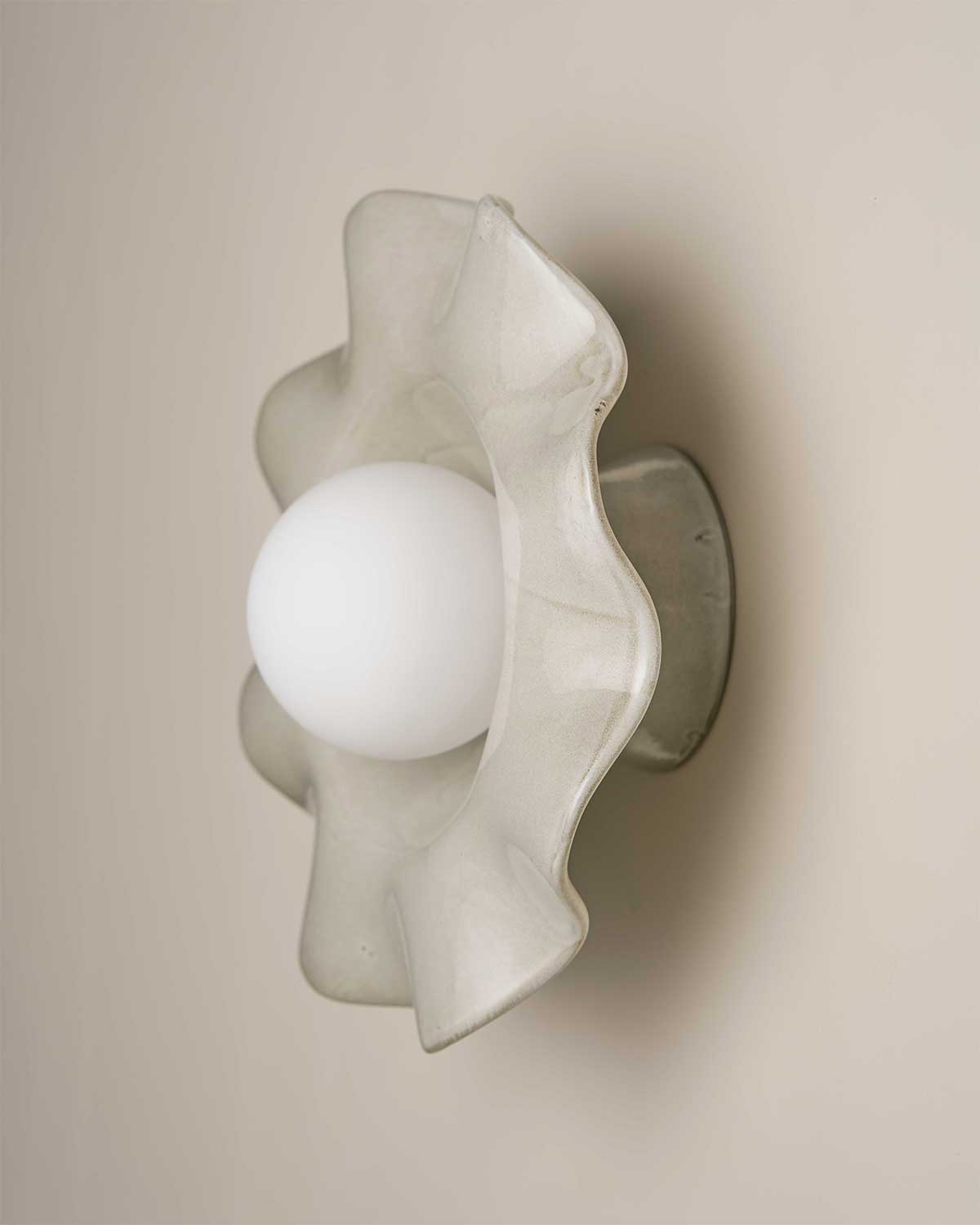 Ceramic Wall Pearl Sconce Light / Saltbush