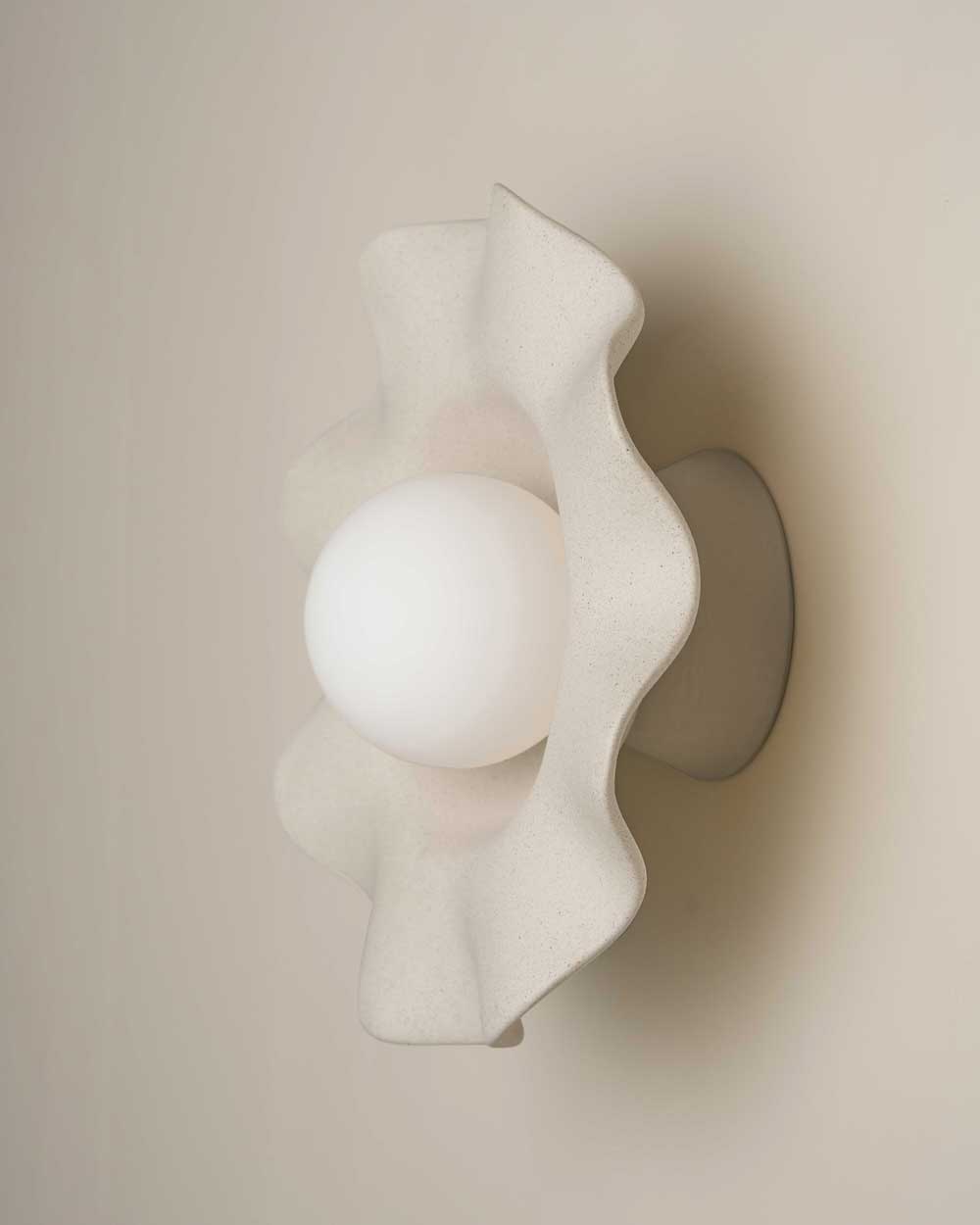Ceramic Wall Pearl Sconce Light / Stone