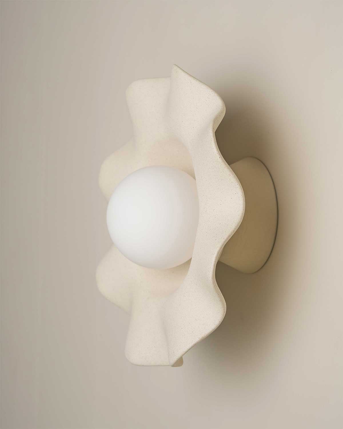 Ceramic Wall Pearl Sconce Light / Stone