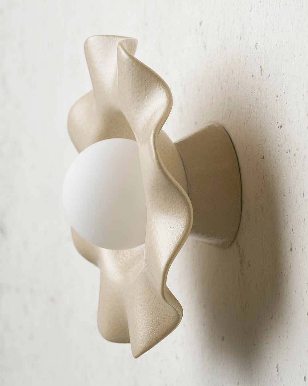Ceramic Wall Pearl Sconce Light / Sand