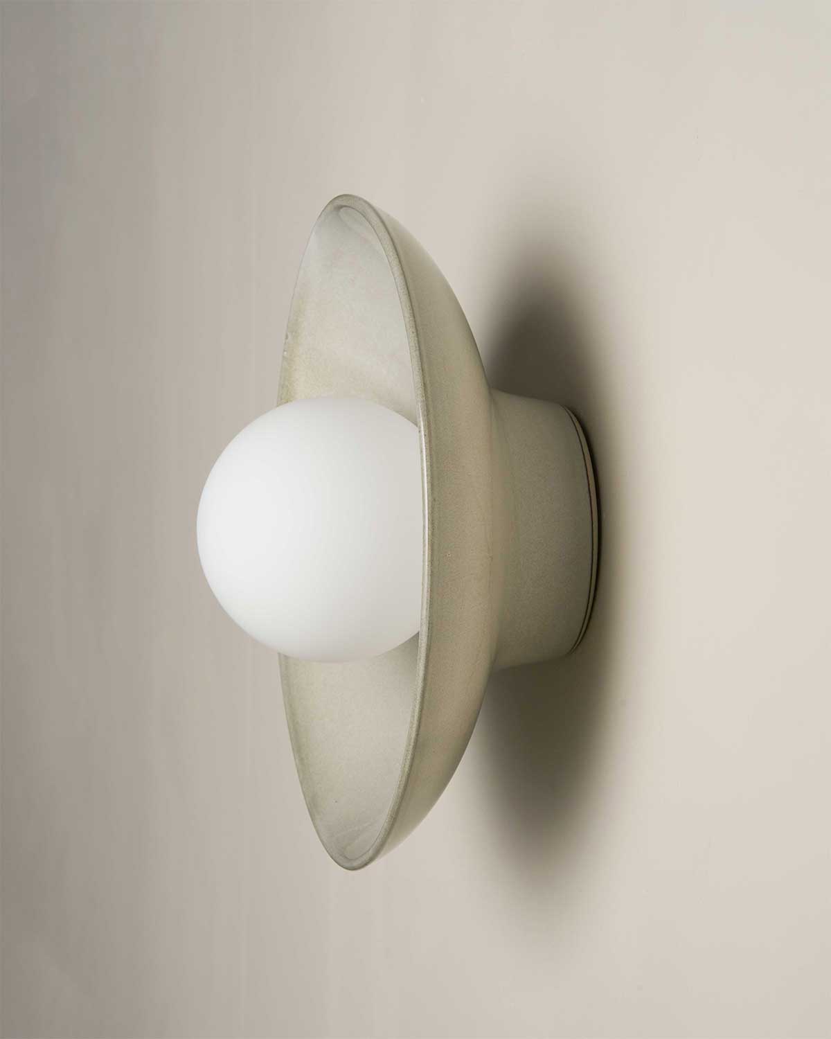 Ceramic Wall Dish Sconce Light / Saltbush