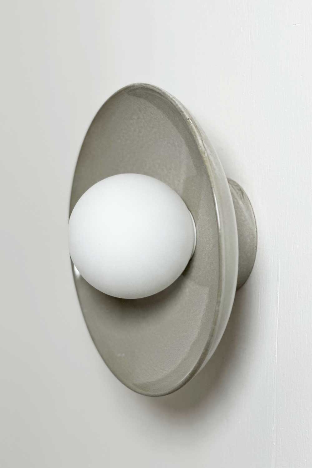White globe sconce deals