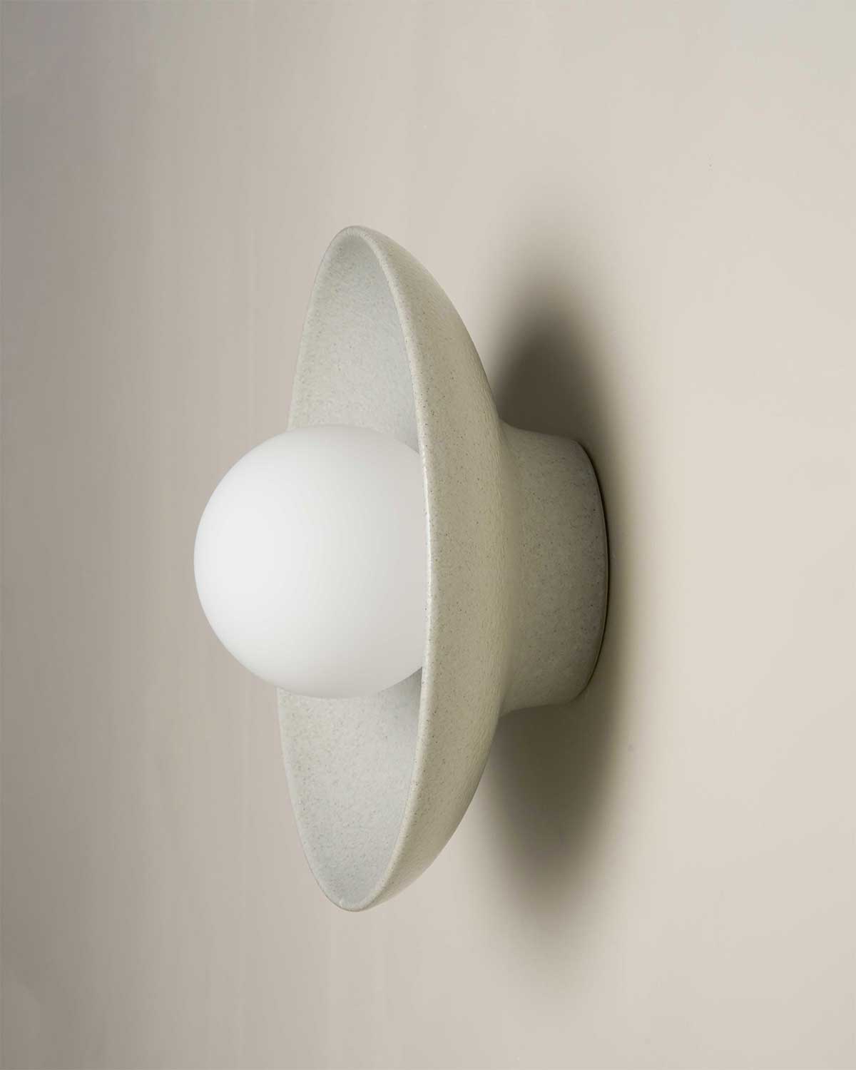 Ceramic Wall Dish Sconce Light / Shale
