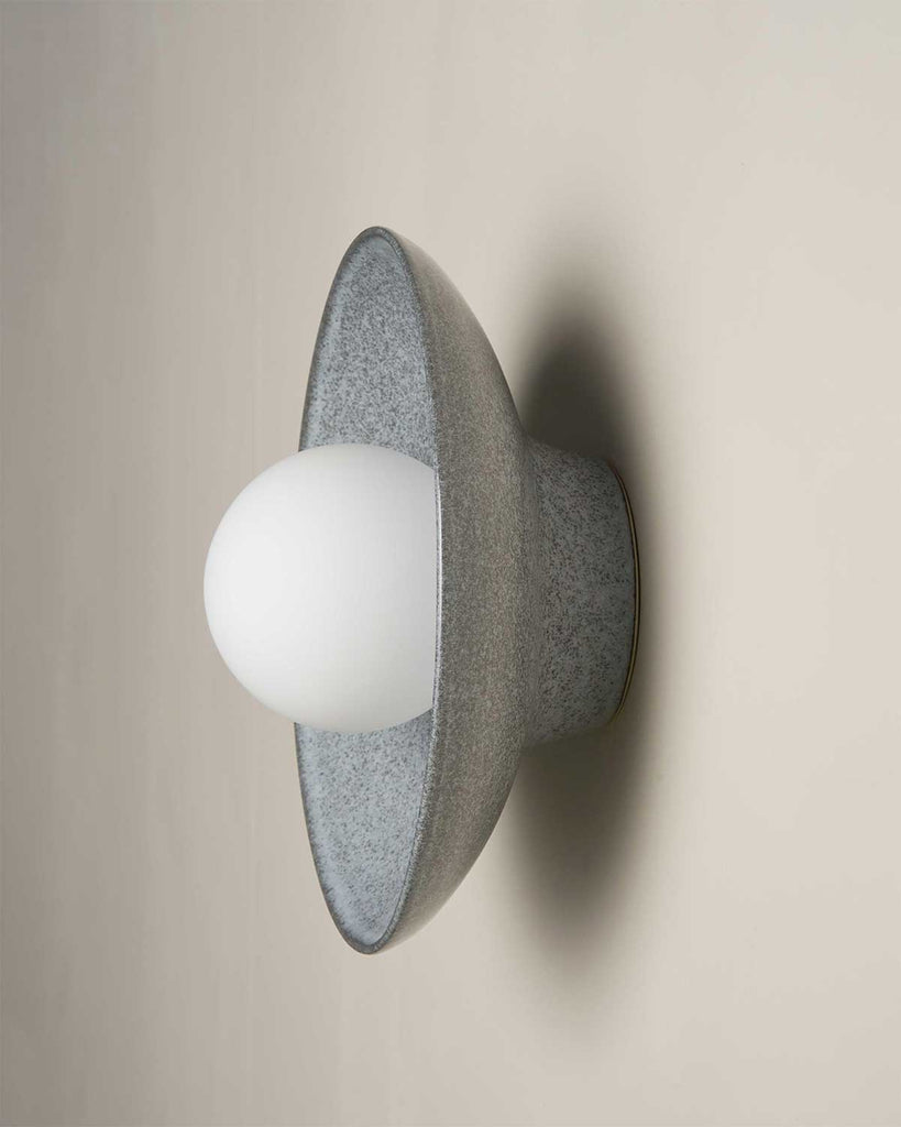 Ceramic Wall Dish Sconce Light / Storm - Robert Gordon Interiors