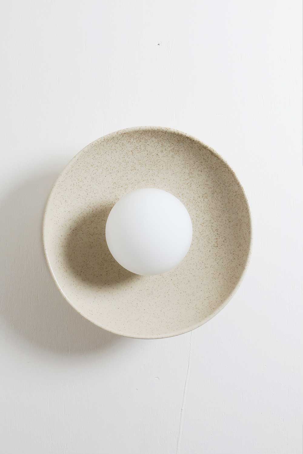 Ceramic Wall Dish Sconce Light / Chai