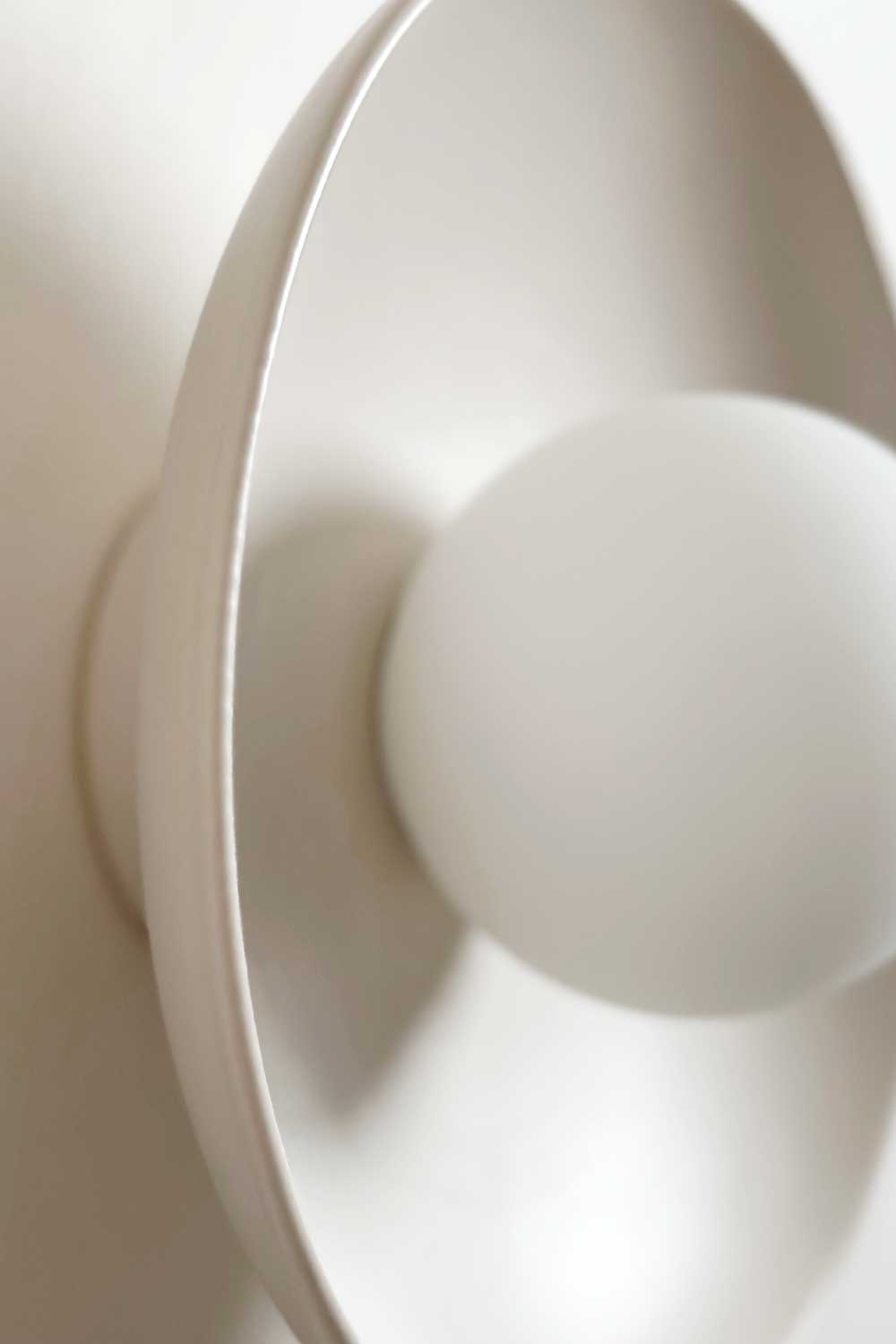 Ceramic Wall Dish Sconce Light / Milk