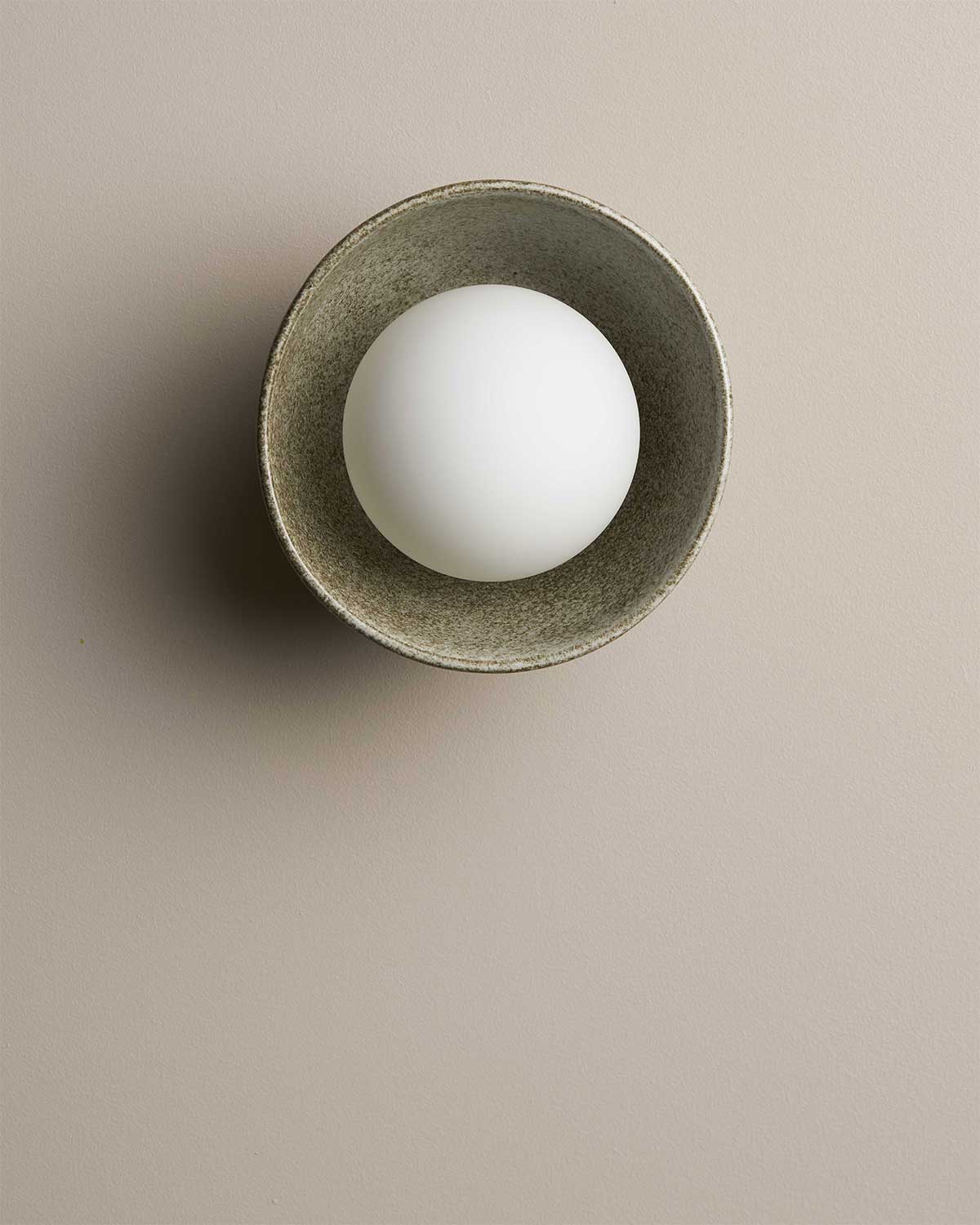 Ceramic Wall Bowl Sconce Light / Rivergum