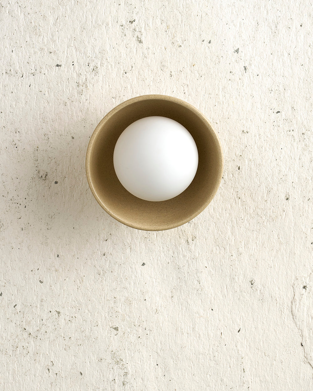 Ceramic Wall Bowl Sconce Light / Sand