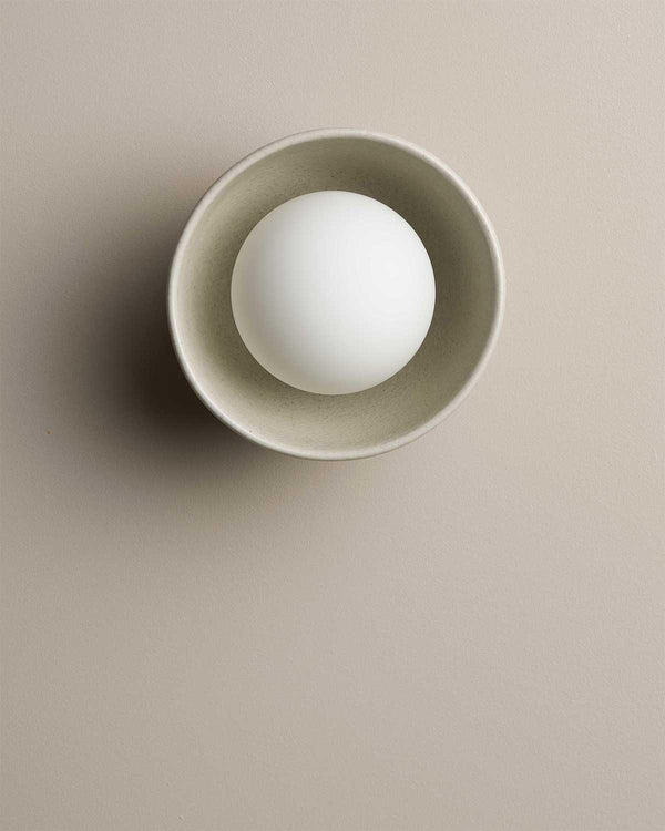 Ceramic Wall Bowl Sconce Light / Shale - Robert Gordon Interiors