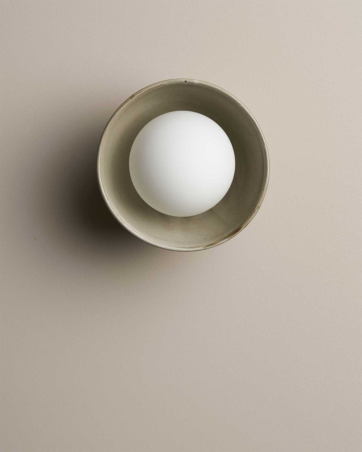 Ceramic Wall Bowl Sconce Light / Saltbush