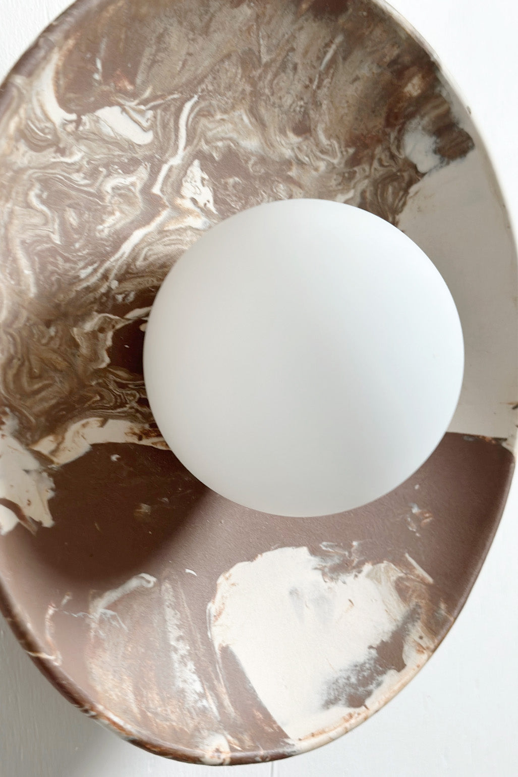 Ceramic Wall Dish Sconce Light / One Made #2