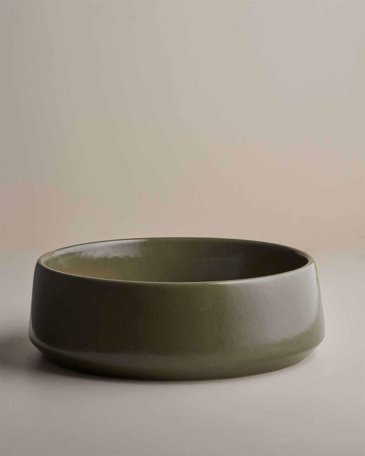 Kiln 360 Ceramic Above Counter Basin / Olive