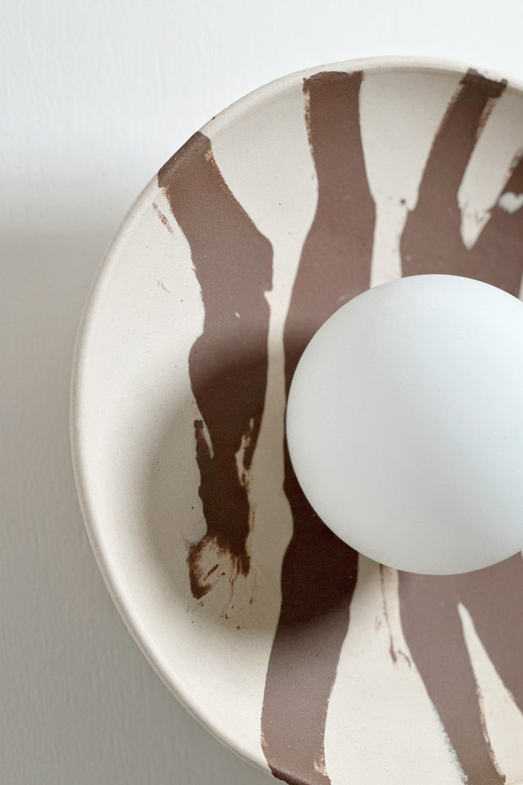 Ceramic Wall Dish Sconce Light / One Made #3