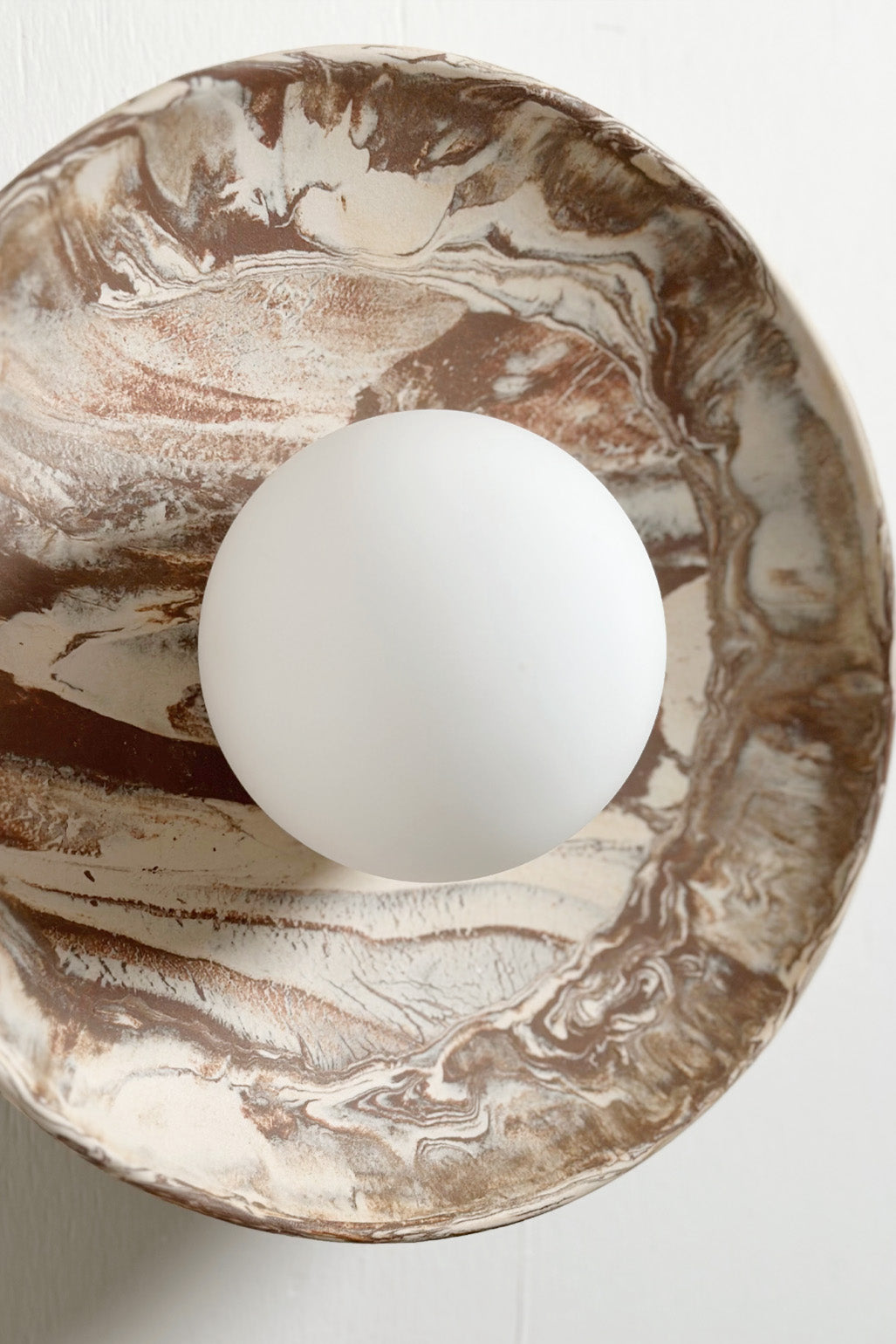 Ceramic Wall Dish Sconce Light / One Made #4