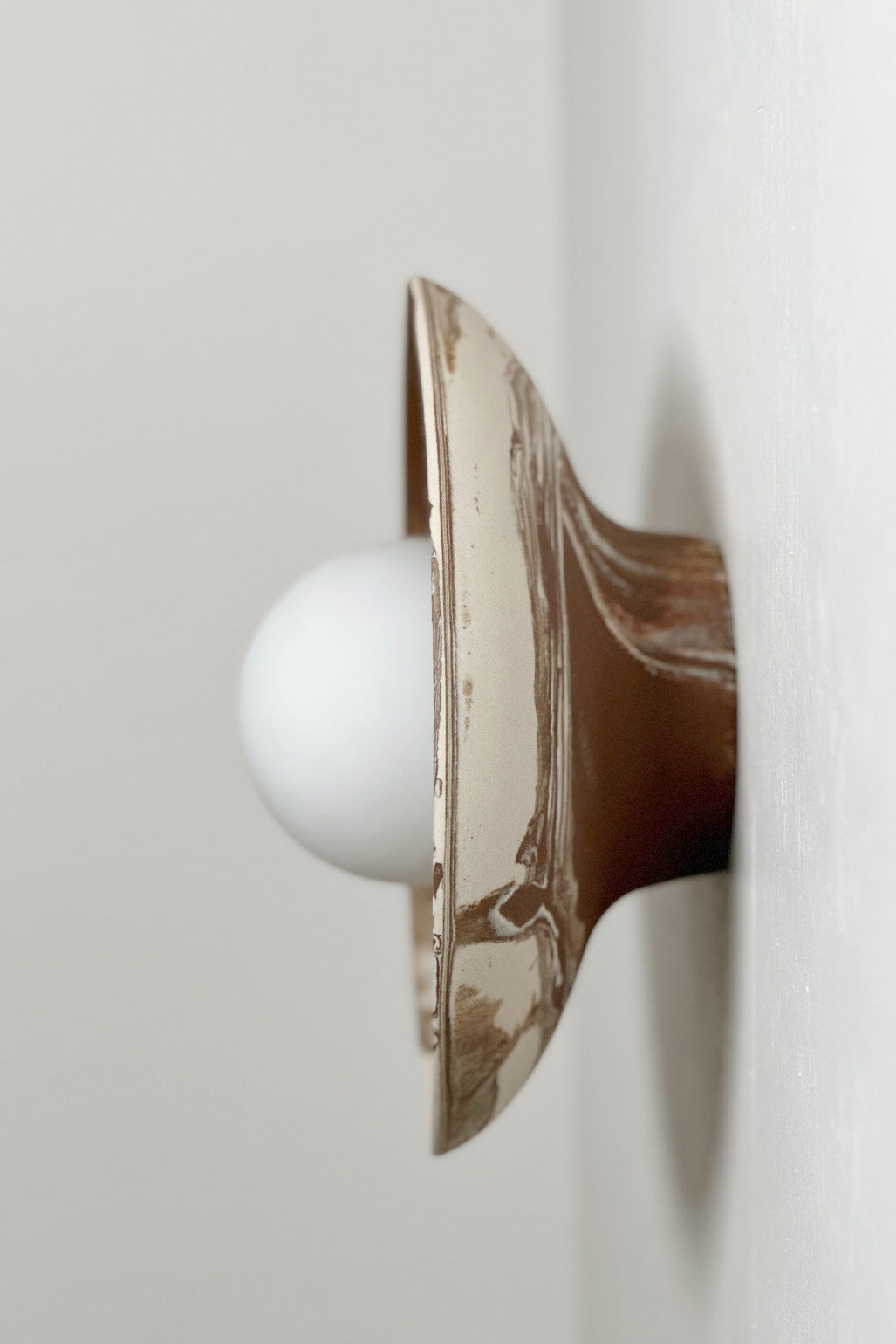 Ceramic Wall Dish Sconce Light / One Made #5