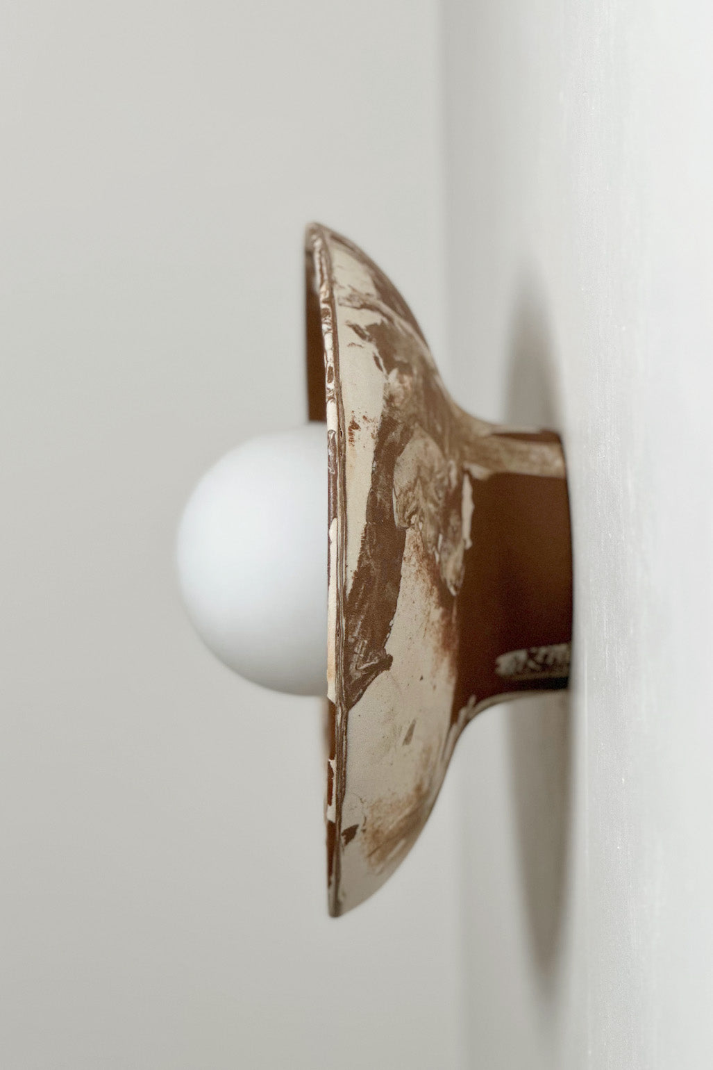 Ceramic Wall Dish Sconce Light / One Made #6