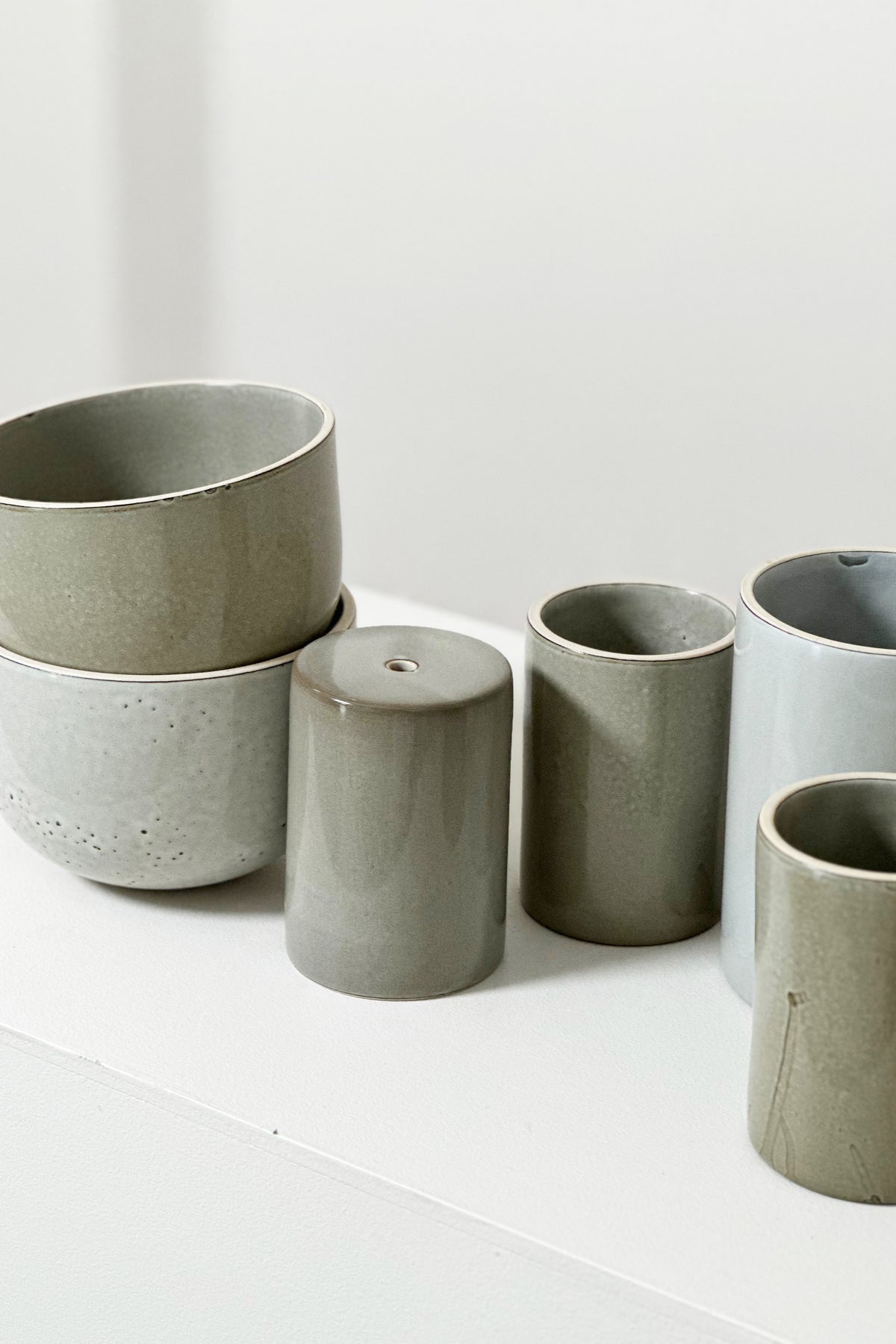 Ceramic Wall Bowl Sconce Light / Saltbush