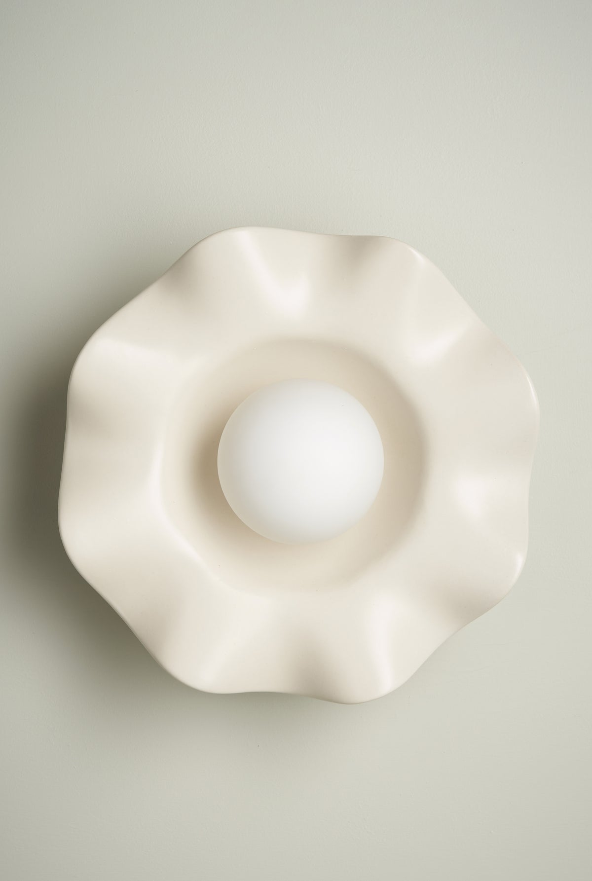 Ceramic Wall Pearl Sconce Light / Milk
