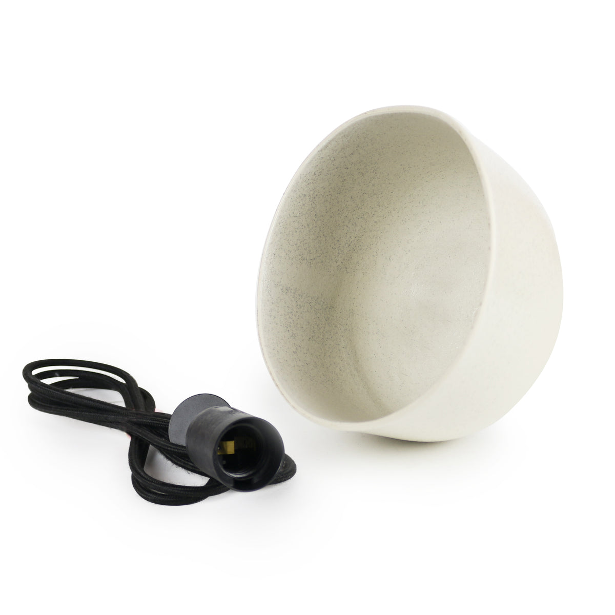 Large Ceramic Pendant Bell Light / Bone