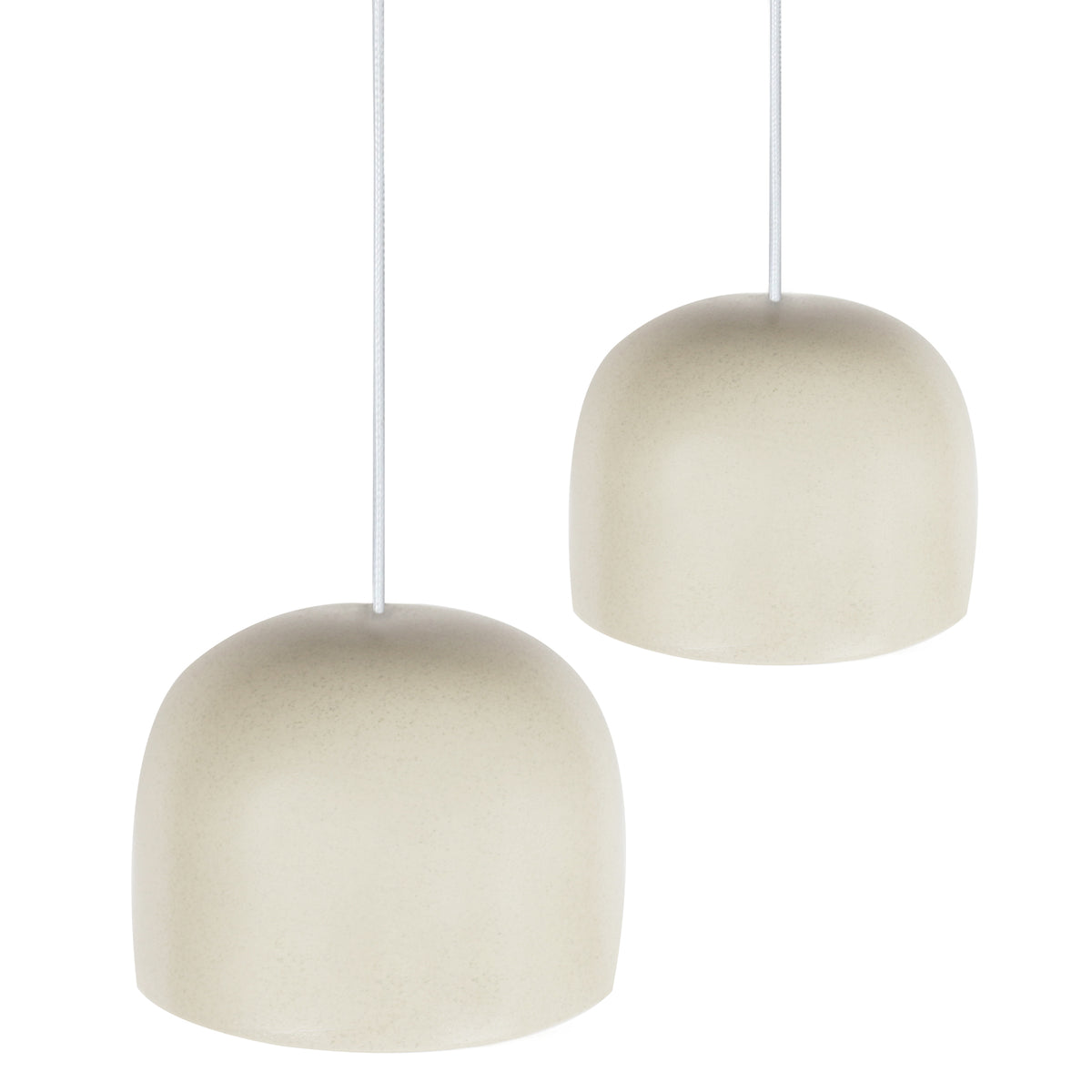 Small Ceramic Pendant Bell Light / Poppyseed