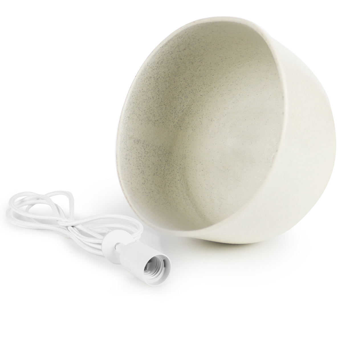 Small Ceramic Pendant Bell Light / Poppyseed