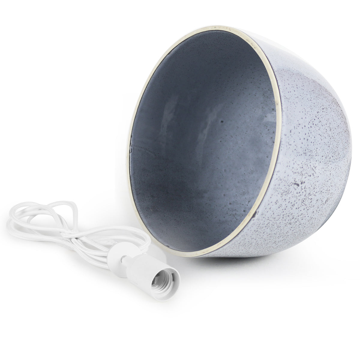 Large Ceramic Pendant Bell Light / Storm