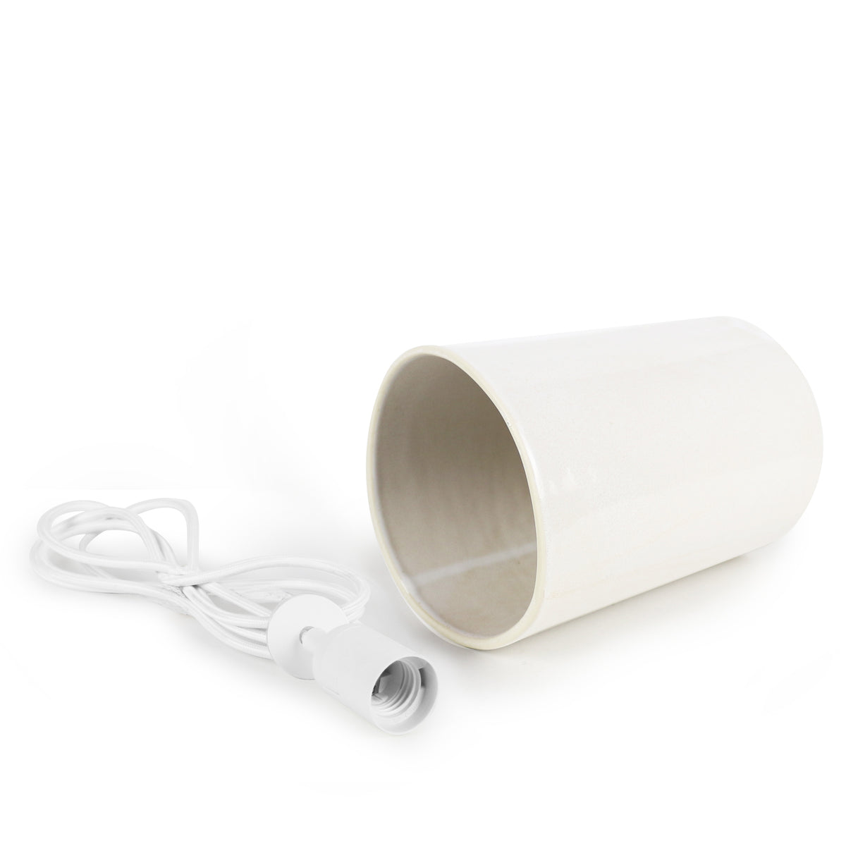 Small Ceramic Pendant Cylinder Light / Coast