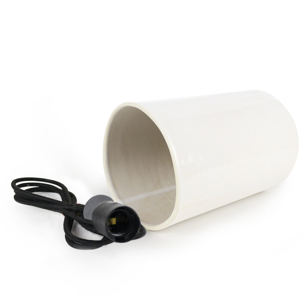 Large Ceramic Pendant Cylinder Light / Coast