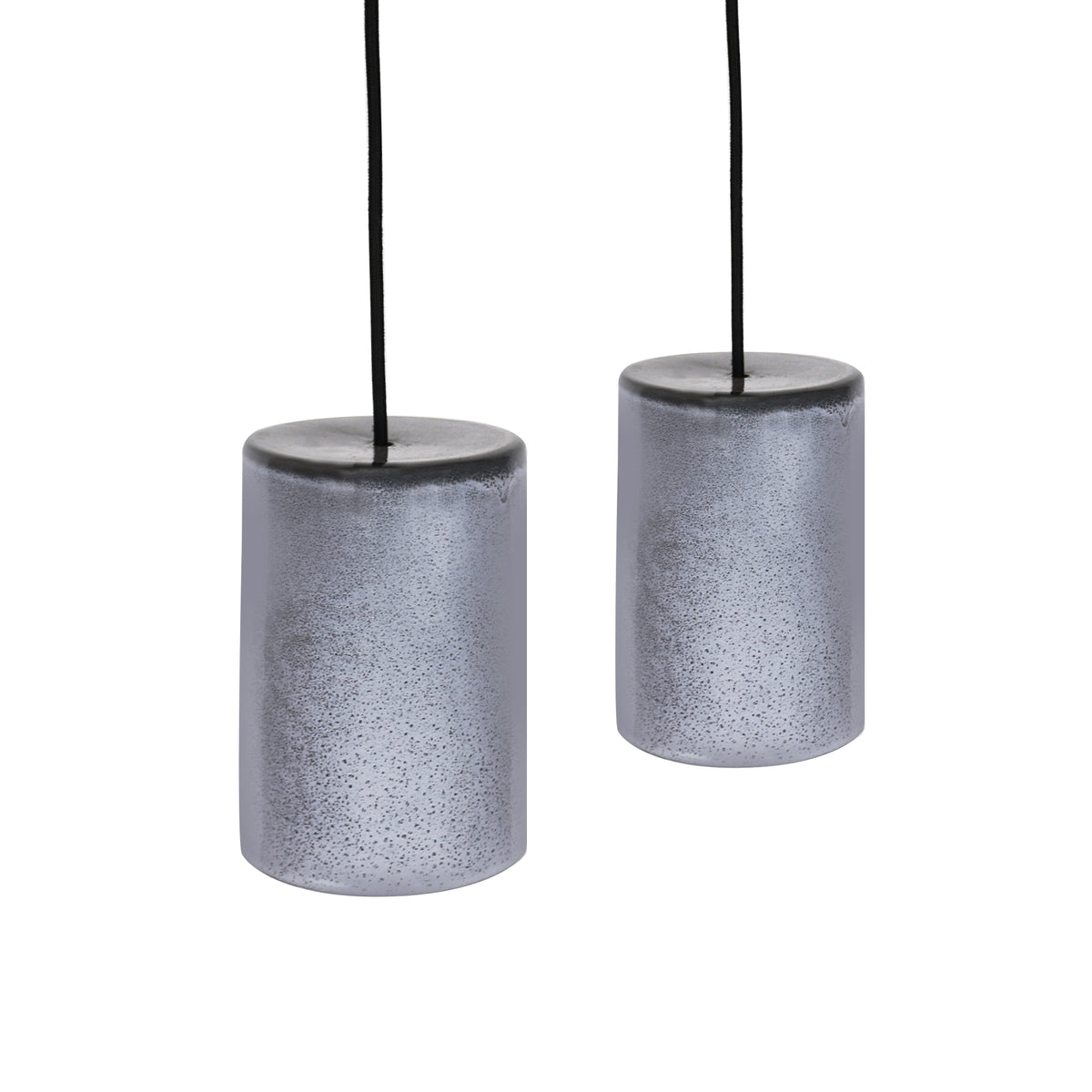 Large Ceramic Pendant Cylinder Light / Storm
