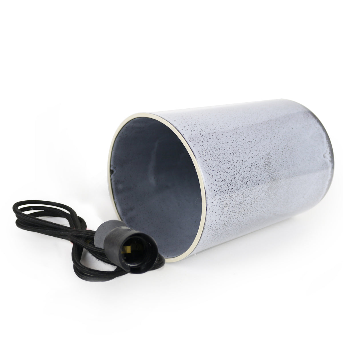 Large Ceramic Pendant Cylinder Light / Storm