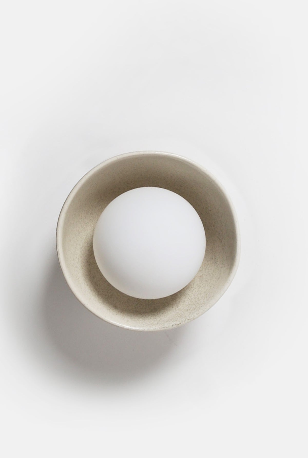 Ceramic Wall Bowl Sconce Light / Poppyseed