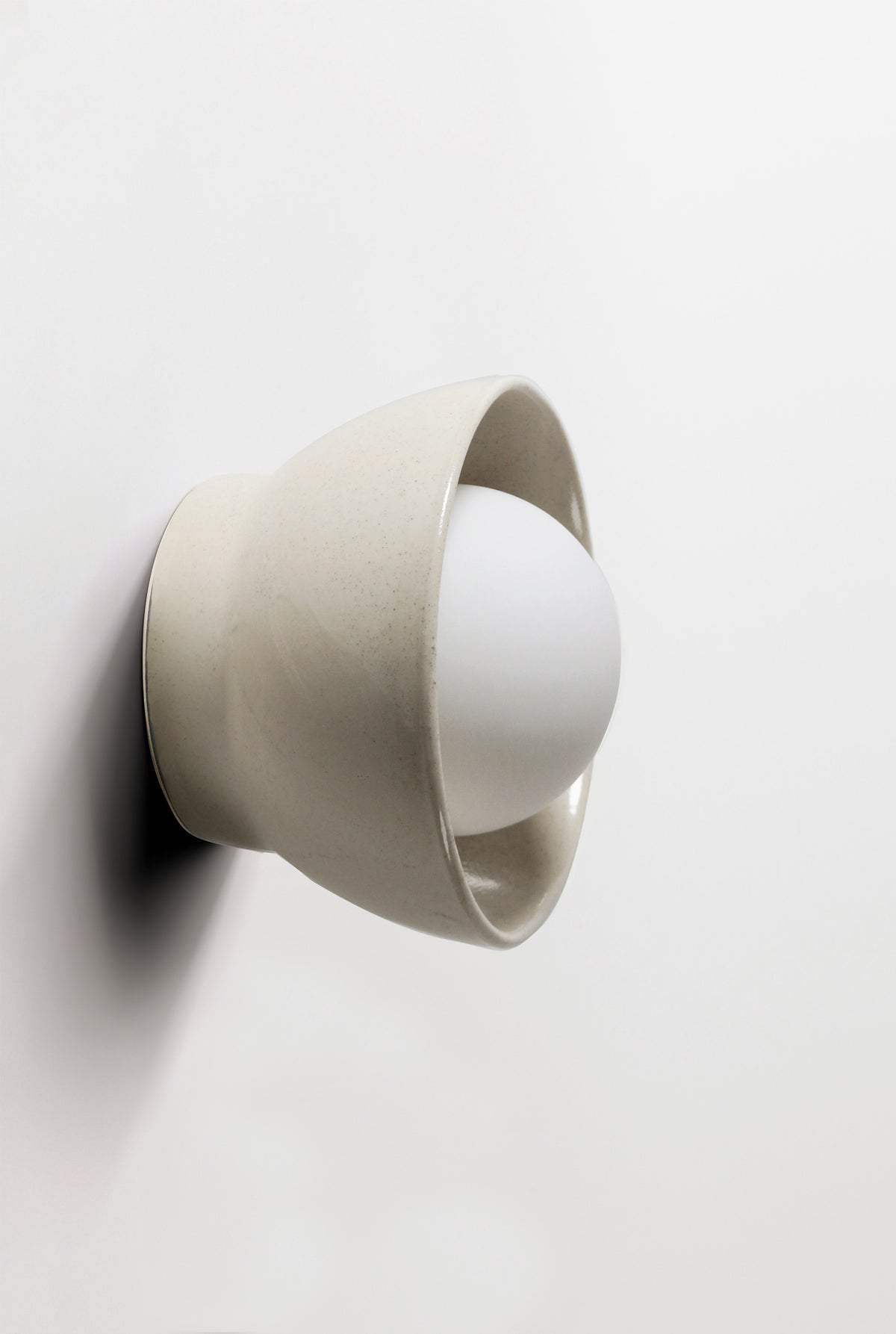 Ceramic Wall Bowl Sconce Light / Poppyseed