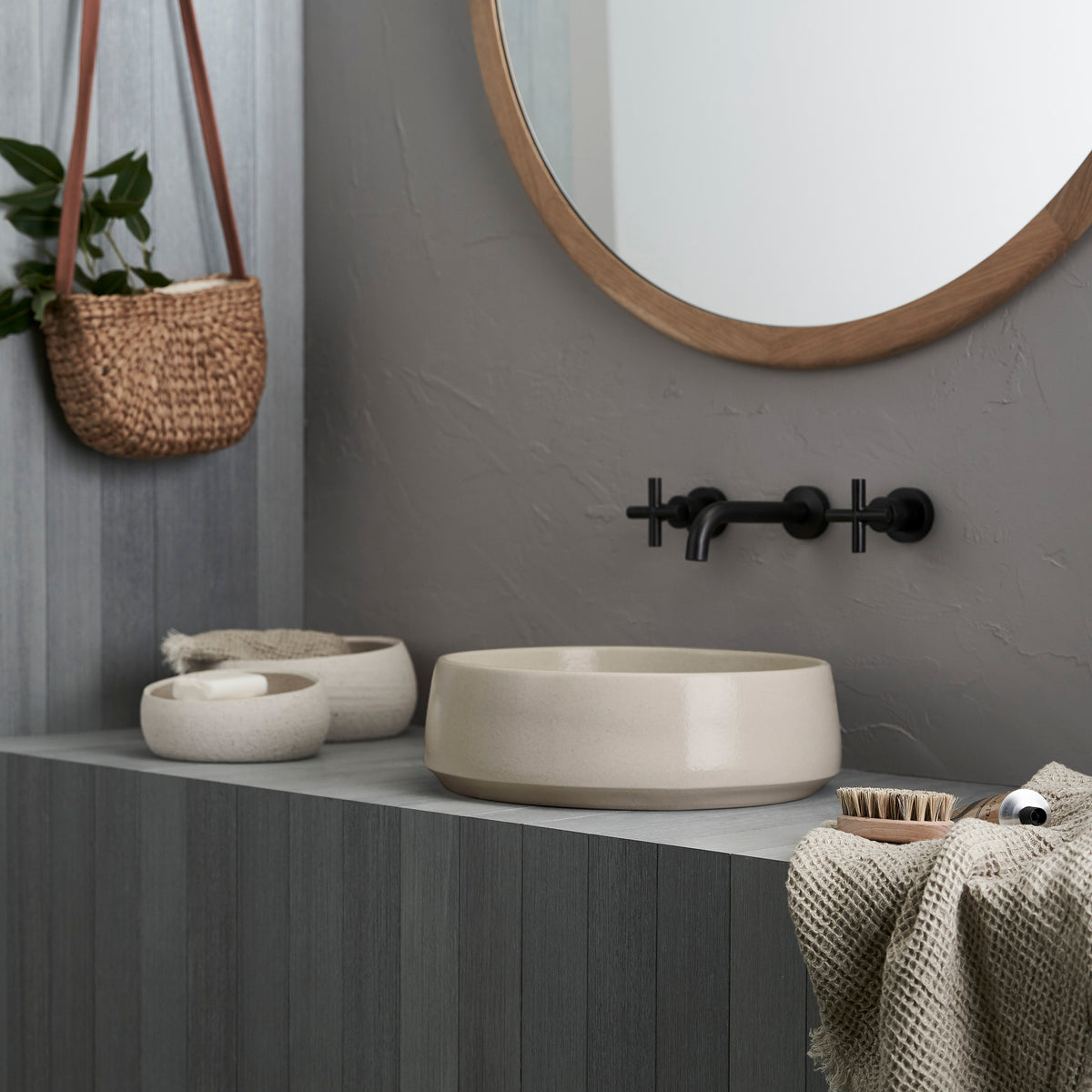 Kiln 360 Ceramic Above Counter Basin / Coast