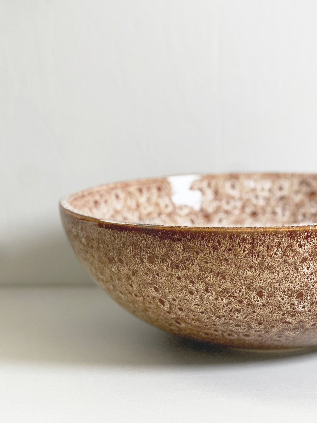 Clay 340 Ceramic Above Counter Basin / White Ochre