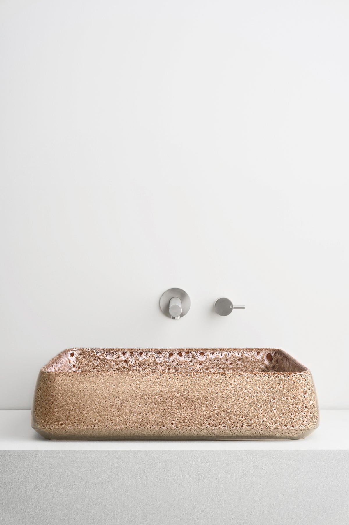 Kiln 515 Ceramic Above Counter Basin / White Ochre