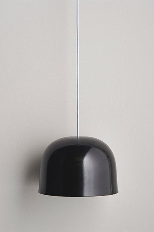 Large Ceramic Pendant Bell Light / Liquorice