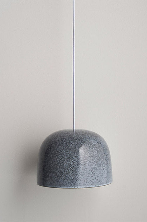Large Ceramic Pendant Bell Light / Storm