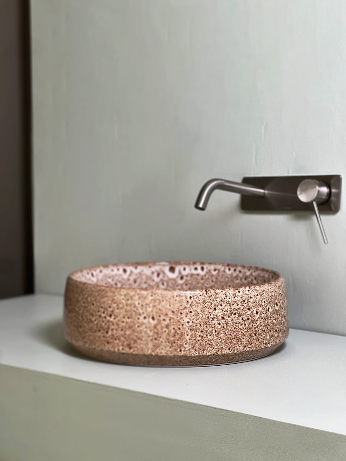 Kiln 360 Ceramic Above Counter Basin / White Ochre