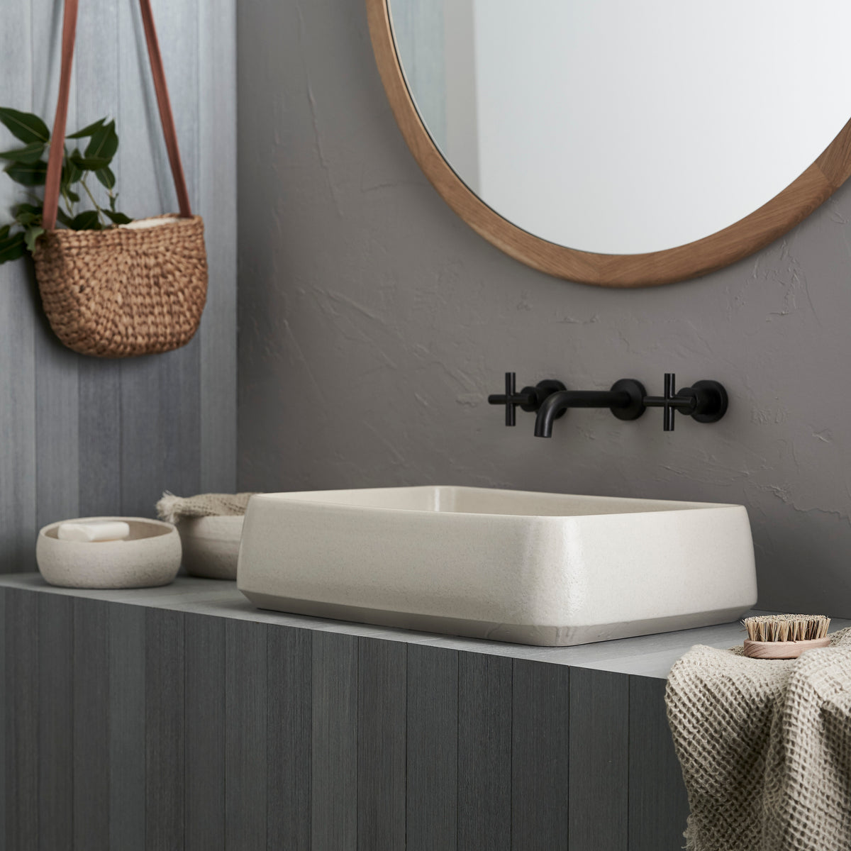 Kiln 515 Ceramic Above Counter Basin / Poppyseed
