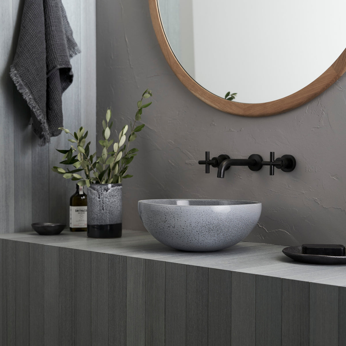 Clay 340 Ceramic Above Counter Basin / Storm