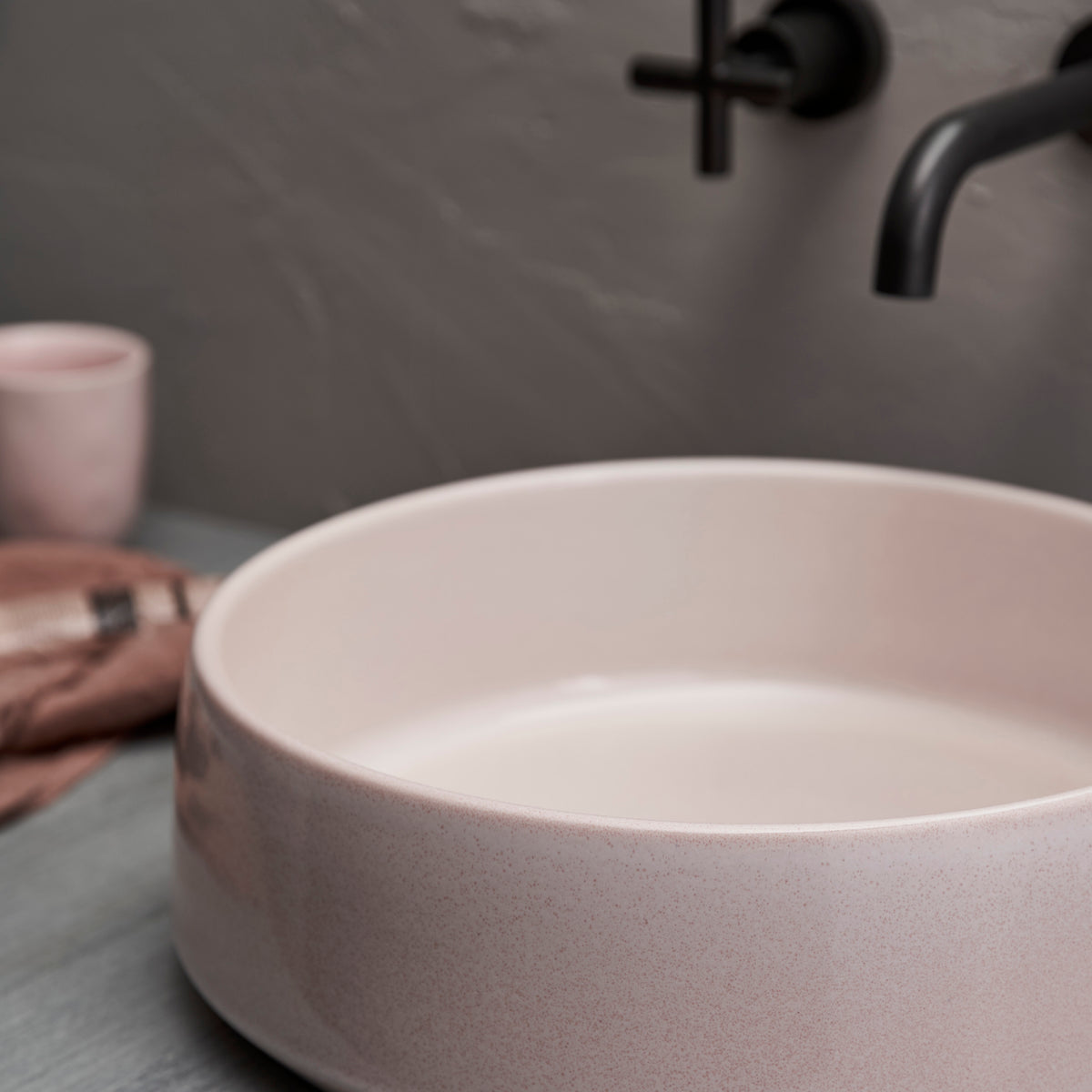 Kiln 360 Ceramic Above Counter Basin / Rose Quartz